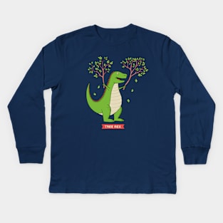 Tree Rex Kids Long Sleeve T-Shirt